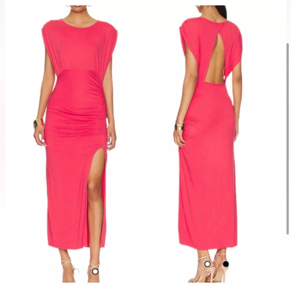 Free People Bold Pink Backless Dress
